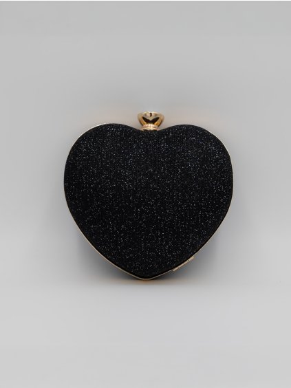 Čierna srdcová kabelka