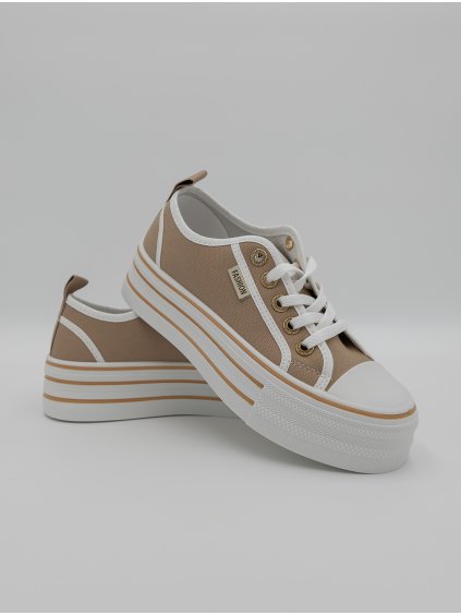 Béžové platformové tenisky