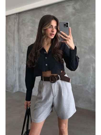 Elegantné sivé kraťasy