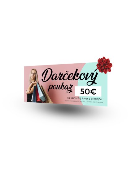 Darčeková poukážka - 50€