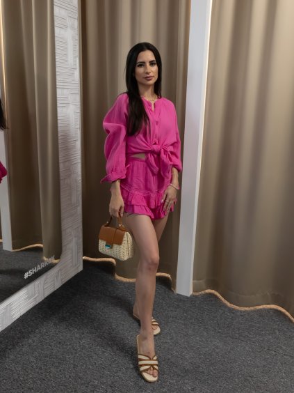 Mušelínový komplet ružový