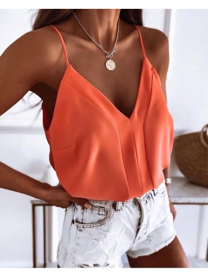 Oranžový top na ramienka