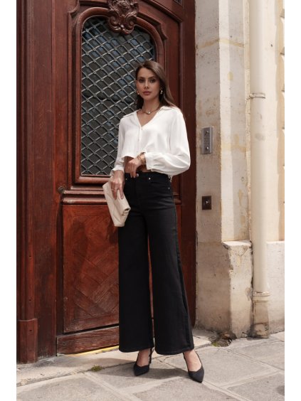 Čierne široké rifle