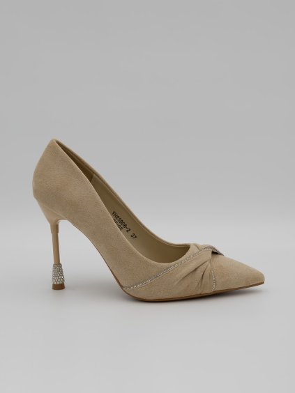 Béžové semišové lodičky