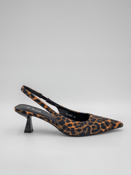 Dámske sandále s leopardím vzorom