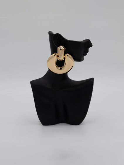 Moderné zlaté kruhové náušnice