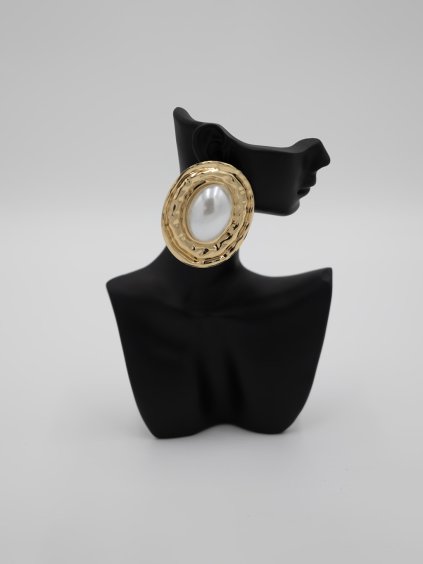 Zlaté náušnice s perlou