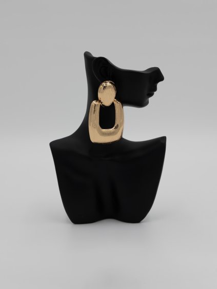 Zlaté geometrické náušnice