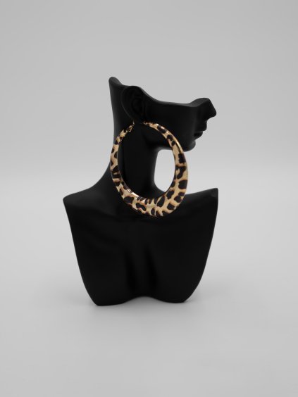 Zlaté náušnice s leopardím vzorom