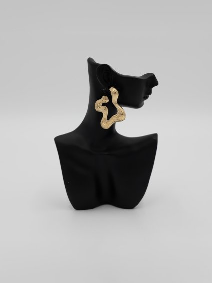 Zlaté abstraktné náušnice