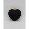 Čierna srdcová kabelka