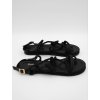 Čierne sandále s lanovými remienkami