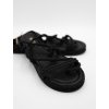 Čierne sandále s lanovými remienkami