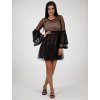 Čierne bodkované šaty