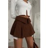 Hnedá mini sukňa