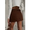Hnedá mini sukňa