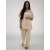 Béžový vrúbkovaný komplet