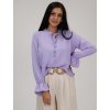 Fialová blúzka s voľnými rukávmi