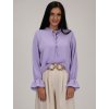 Fialová blúzka s voľnými rukávmi