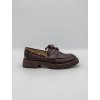 Hnedé šnurovacie mokasíny