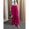 Plisované široké nohavice ružové