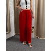 Plisované široké nohavice červené