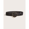 Elastický opasok s okrúhlou prackou čierny