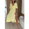 Mušelínové šaty žlté
