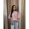 Blúzka s balónovými rukávmi ružová