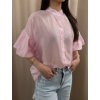 Blúzka s balónovými rukávmi ružová
