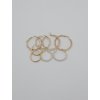Sada zlatých kruhových náušníc