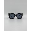 Čierne slnečné okuliare s kamienkovým zdobením