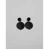 Elegantné čierne visiace náušnice