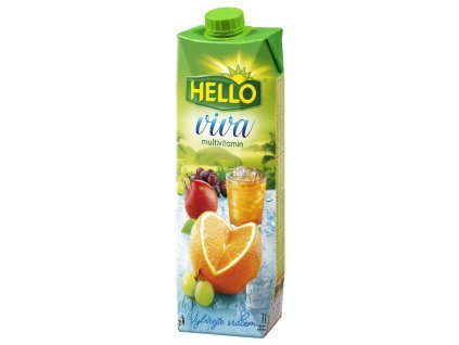 Hello VIVA multiviamín/jahoda/pomaranč džús 1l