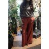 Red Twill Pure Silk Lounge Trousers