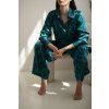 Verdant Panther Pure Silk Lounge Shirt
