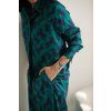 Verdant Panther Pure Silk Lounge Shirt