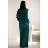 Verdant Panther Pure Silk Lounge Shirt