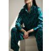 Verdant Panther Pure Silk Lounge Shirt