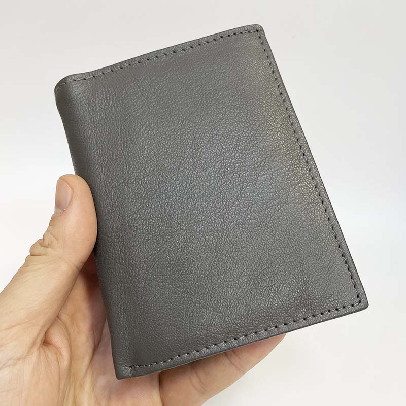 Pánská šedá kožená peněženka SOFT BEORIGINAL s monogramem