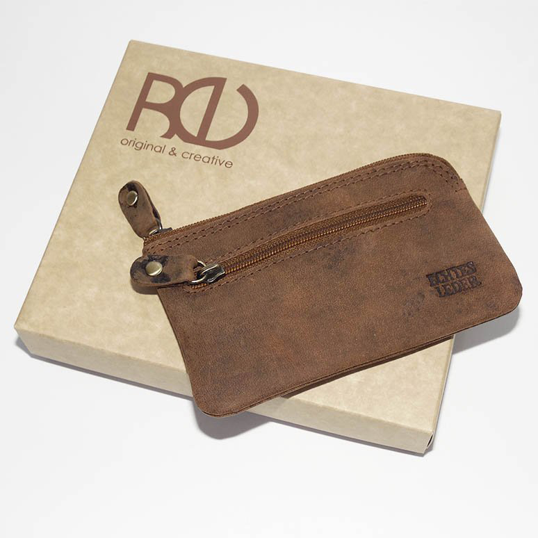 Kožená klíčenka a pouzdro s monogramem | BEORIGINAL