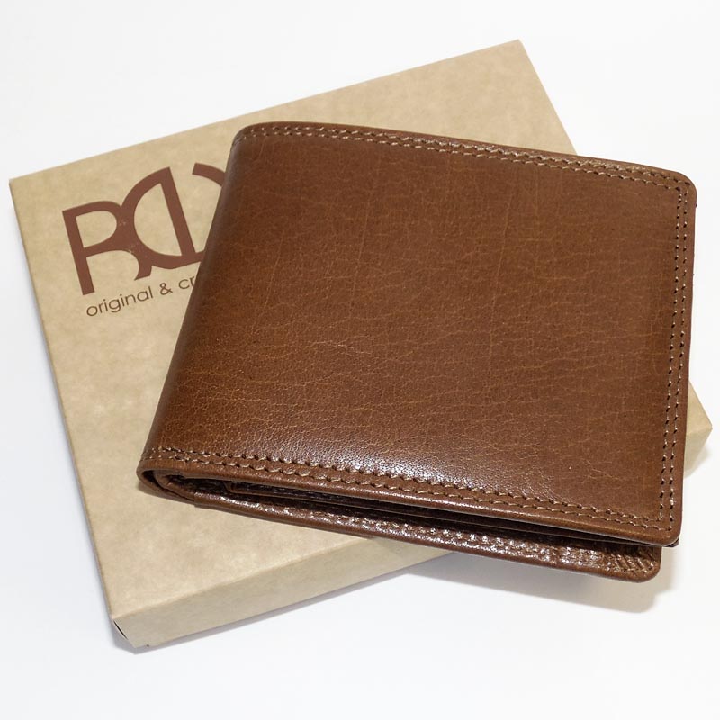 Pánská kožená peněženka ROYAL LEATHER na šířku s monogramem | Pravá kůže