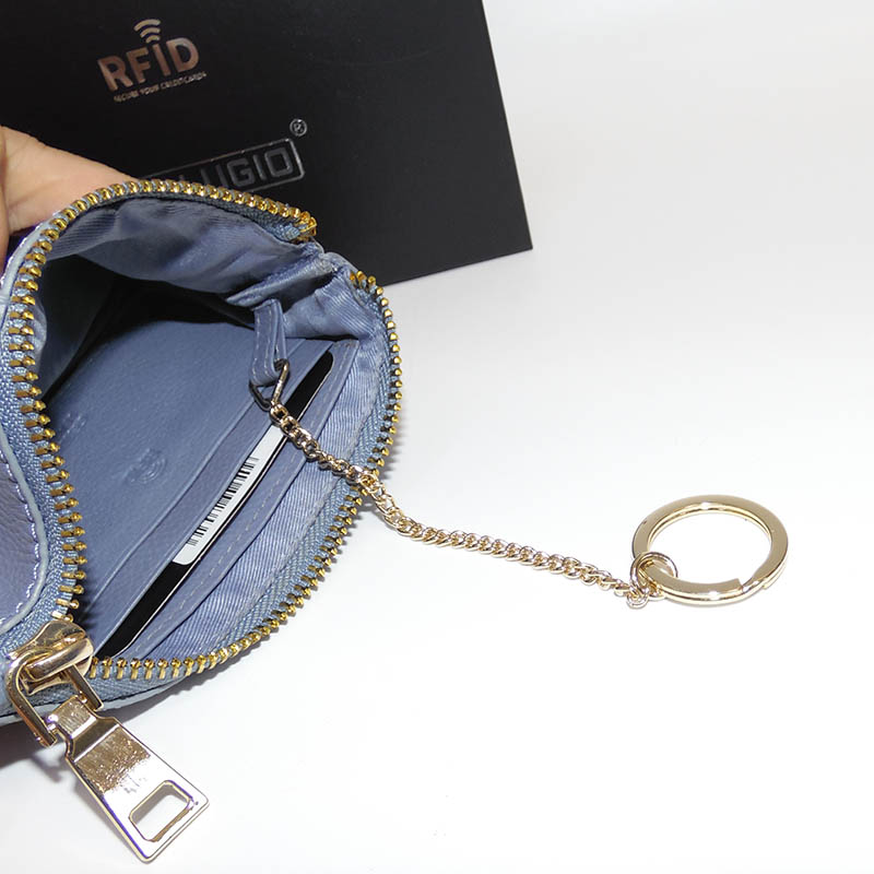 Dámská kožená peněženka BELLUGIO LEATHER na zip s vlastním textem