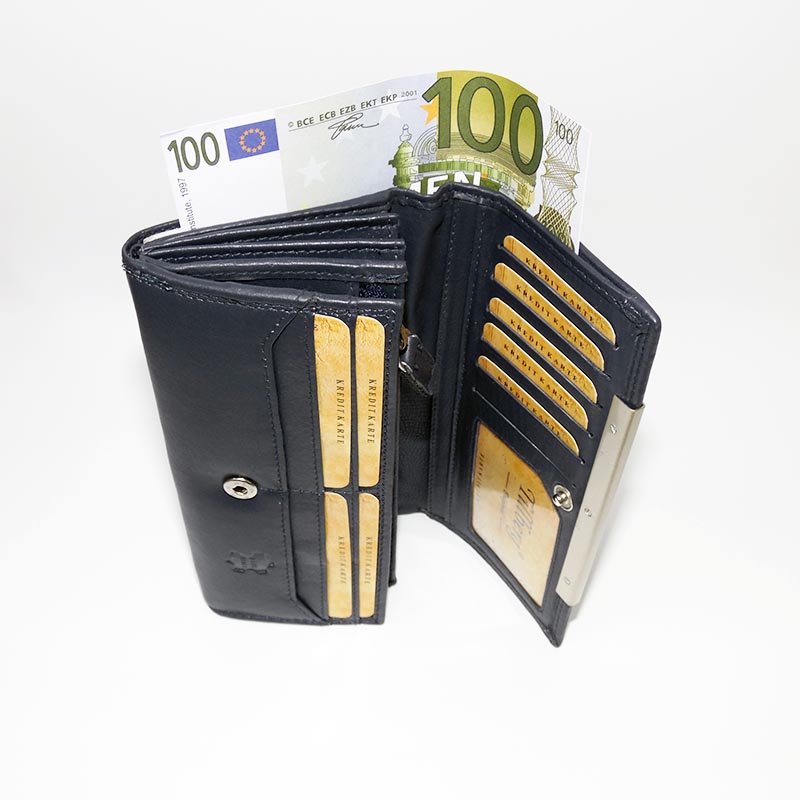 Dámská tmavě modrá peněženka TILLBERG s monogramem nebo vlastním textem