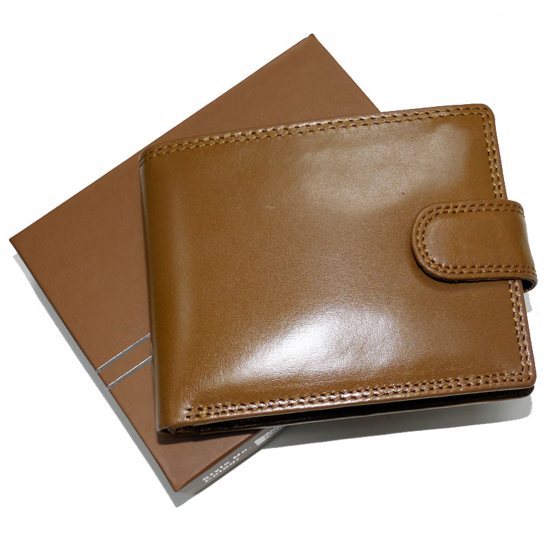 Pánská hnědá kožená peněženka Ricardo Leather s vlastním textem, monogramem nebo fotkou