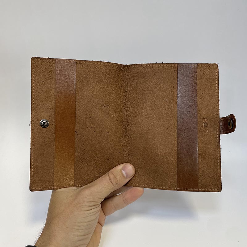 Kožený obal na diář A6 ROYAL – monogram, text nebo fotka