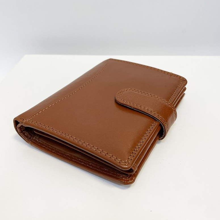 Pánská hnědá kožená peněženka Ricardo Leather RFID se zapínáním a personalizací