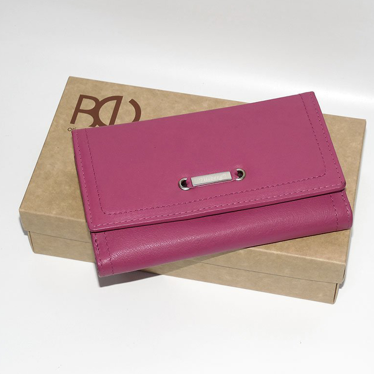 Růžová kožená peněženka TILLBERG LUXURY s vlastním textem nebo monogramem