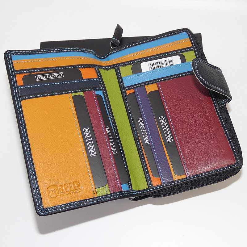 Dámská kožená peněženka BELLUGIO MULTICOLOR s monogramem – personalizovaný luxus