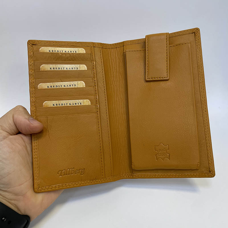 Pískové kožené pouzdro s monogramem, textem nebo fotkou | TILLBERG Leather